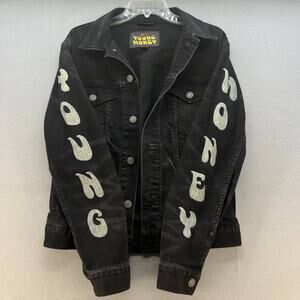 AE X Young Money Unisex Black Denim Jacket